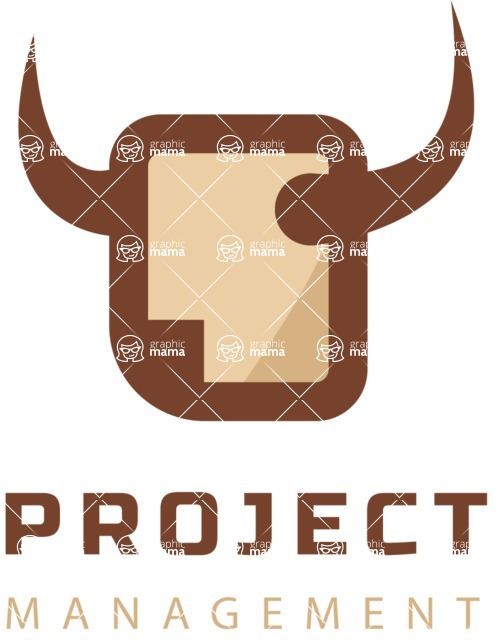 Business Logo Templates - vector graphics in a pack from GraphicMama - Stylized Vector Bull Logo Design